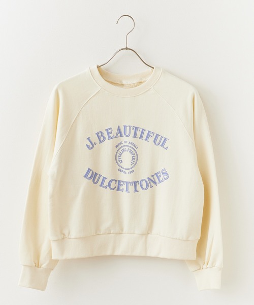ROOPTOKYO（ループトウキョウ）の「College logo style printed short length sweatshirt / カレッジロゴ風プリントショート丈 スウェット（スウェット・レディース・ブルー/アイボリー/グレー・FREE）」の9枚目の写真
