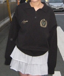 ACLENT | エンブレムロゴステッチニット(ニット/セーター)