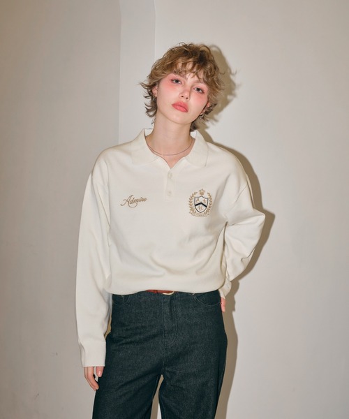 ACLENT(アクレント)の「エンブレムロゴステッチニット(ニット/セーター・レディース・ブラック/ホワイト/グレー/ネイビー・FREE)」の20枚目の写真