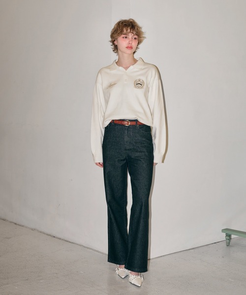 ACLENT(アクレント)の「エンブレムロゴステッチニット(ニット/セーター・レディース・ブラック/ホワイト/グレー/ネイビー・FREE)」の16枚目の写真