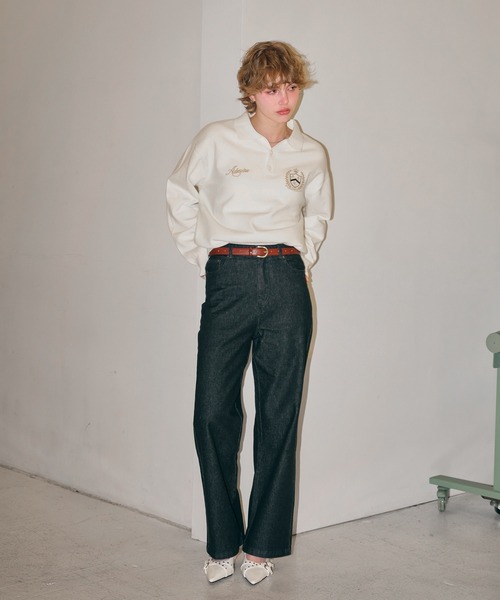 ACLENT(アクレント)の「エンブレムロゴステッチニット(ニット/セーター・レディース・ブラック/ホワイト/グレー/ネイビー・FREE)」の17枚目の写真