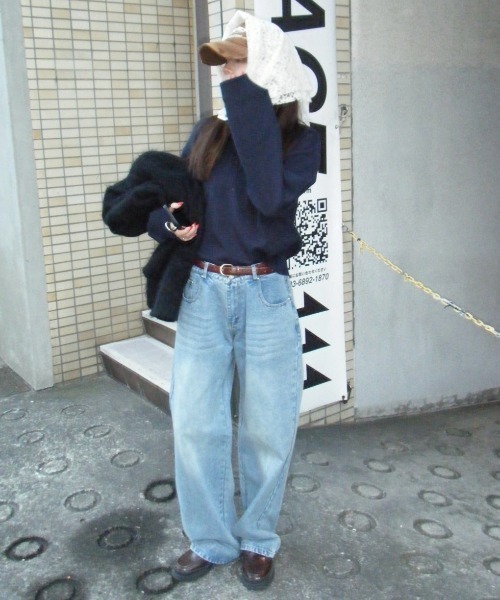 ACLENT(アクレント)の「エンブレムロゴステッチニット(ニット/セーター・レディース・ブラック/ホワイト/グレー/ネイビー・FREE)」の5枚目の写真