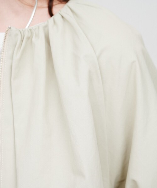 cloenc（クロエンス）の「【手洗い可】バルーンショートブルゾン（ブルゾン・レディース・ホワイト/チャコールグレー/ナチュラル・01/02/03）」の11枚目の写真