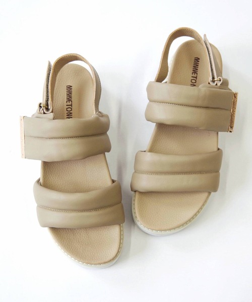 Minnetonka(ミネトンカ)の「MINNETONKA ミネトンカ / プラットフォームパファーストラップサンダル 25M02(サンダル・レディース・ブラック/シルバー/ベージュ/ホワイト・5/9/8/7/6)」の9枚目の写真