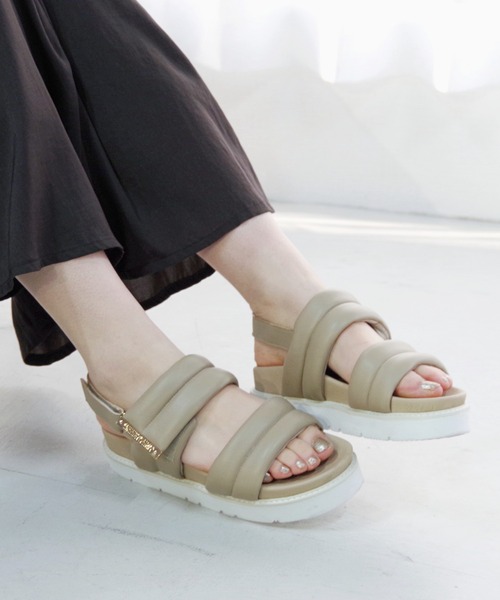Minnetonka(ミネトンカ)の「MINNETONKA ミネトンカ / プラットフォームパファーストラップサンダル 25M02(サンダル・レディース・ブラック/シルバー/ベージュ/ホワイト・5/9/8/7/6)」の17枚目の写真