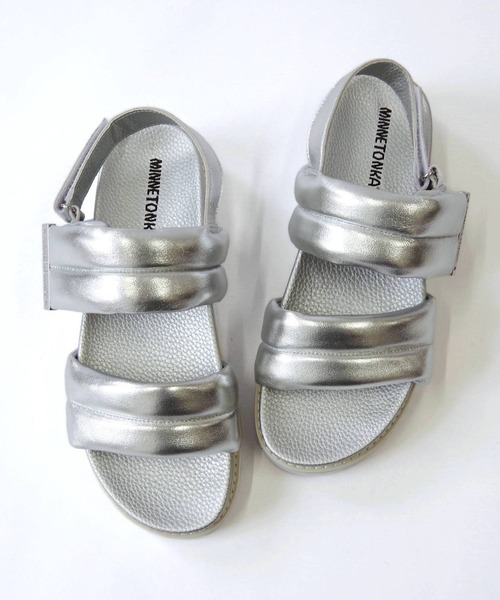 Minnetonka(ミネトンカ)の「MINNETONKA ミネトンカ / プラットフォームパファーストラップサンダル 25M02(サンダル・レディース・ブラック/シルバー/ベージュ/ホワイト・5/9/8/7/6)」の11枚目の写真