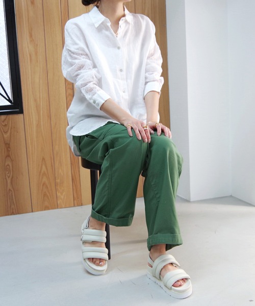 Minnetonka(ミネトンカ)の「MINNETONKA ミネトンカ / プラットフォームパファーストラップサンダル 25M02(サンダル・レディース・ブラック/シルバー/ベージュ/ホワイト・5/9/8/7/6)」の15枚目の写真