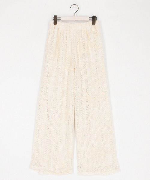 NICOLE white（ニコルホワイト）の「コード刺繍パンツ（その他パンツ・レディース・モカ/ブラック/アイボリー・FREE）」の5枚目の写真