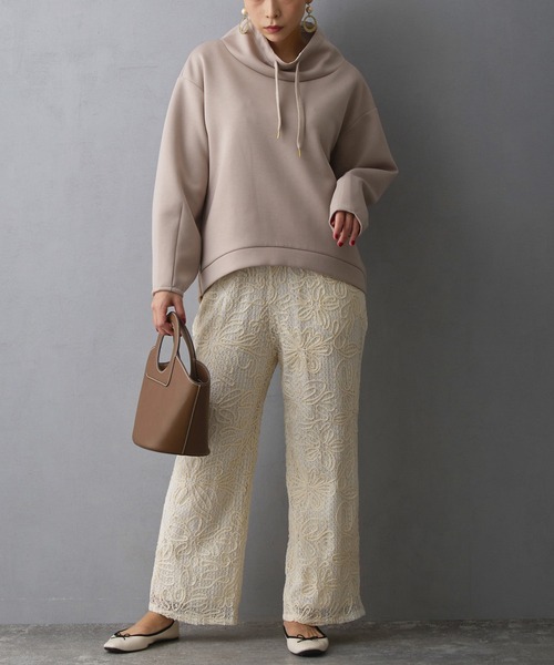 NICOLE white（ニコルホワイト）の「コード刺繍パンツ（その他パンツ・レディース・モカ/ブラック/アイボリー・FREE）」の16枚目の写真