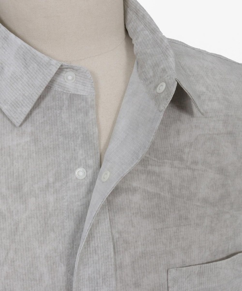 ADAM PATEK(アダムパテック)の「ADAMPATEK/uneven dyeing shirt/ムラ染めプリント長袖シャツ(シャツ/ブラウス・メンズ・ホワイト/グレー/ブラック・1/2)」の11枚目の写真