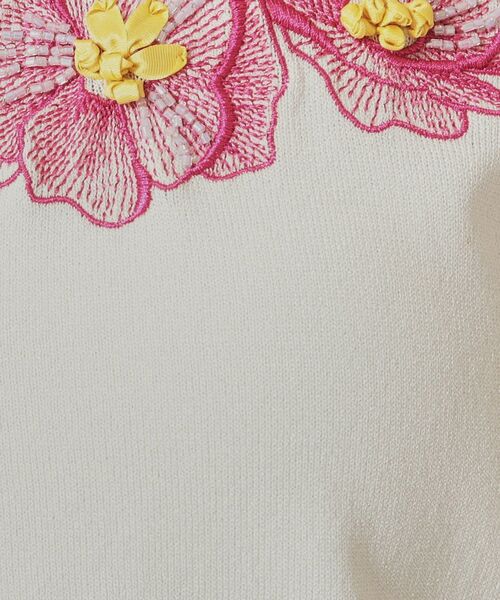 Sunauna（スーナウーナ）の「◆【SS～Lサイズ展開／リボン＆ビーズ刺繍】クラフトニットカーディガン（カーディガン/ボレロ・レディース・ライトグリーン/ライトグレー/ネイビー・34/40/38）」の11枚目の写真