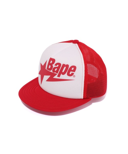 A BATHING APE(アベイシングエイプ)の「BAPE STA MESH CAP(キャップ・キッズ・レッド/ネイビー・FREE)」の1枚目の写真