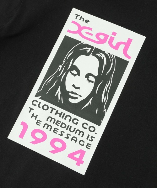 X-girl（エックスガール）の「BOX LOGO AND FACE S/S TEE（Tシャツ/カットソー・レディース・ホワイト/ブラック/オリーブ・S/M/L）」の18枚目の写真