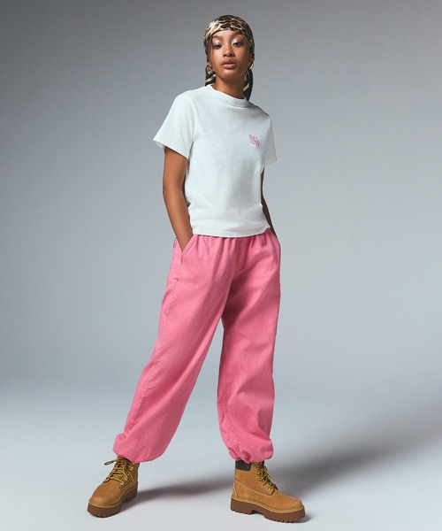 X-girl（エックスガール）の「BOX LOGO AND FACE S/S TEE（Tシャツ/カットソー・レディース・ホワイト/ブラック/オリーブ・S/M/L）」の9枚目の写真