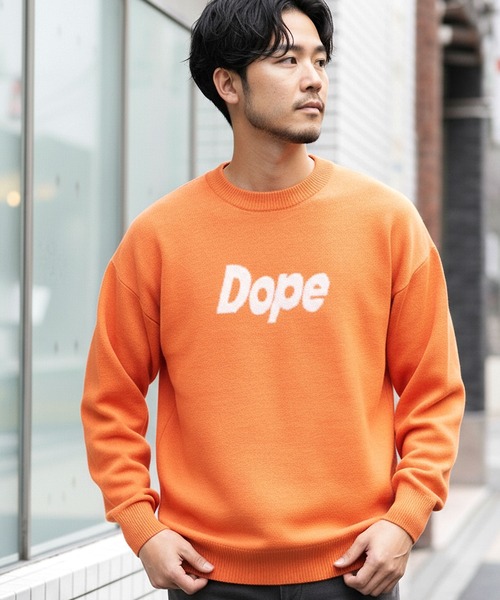 jiggys shop(ジギーズショップ)の「クルーネックロゴジャガードニットセーター(ニット/セーター・メンズ・オレンジ/ブラック/グレー・X-LARGE/LARGE/MEDIUM)」の1枚目の写真