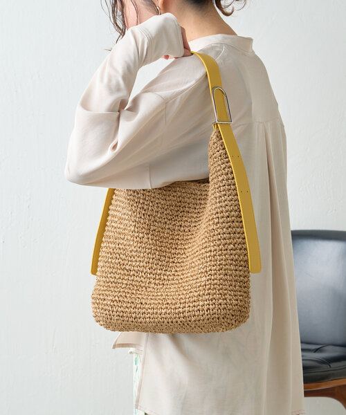 Jena espace merveilleux（ジェナ　エスパスメルヴェイユ）の「フリーハンドルトートバッグ（トートバッグ・レディース・イエロー/オフホワイト/ブラック・FREE）」の18枚目の写真