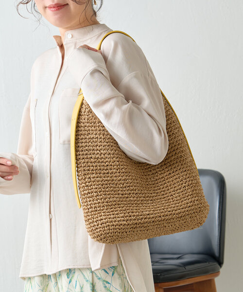 Jena espace merveilleux（ジェナ　エスパスメルヴェイユ）の「フリーハンドルトートバッグ（トートバッグ・レディース・イエロー/オフホワイト/ブラック・FREE）」の19枚目の写真