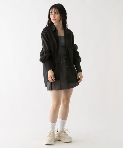 GLOBAL WORK（グローバルワーク）の「ルーズシャツ＊キャミSET/AND YUA ANY/284512（シャツ/ブラウス・キッズ・ブラック/アイボリー/サックスブルー・FREE）」の10枚目の写真