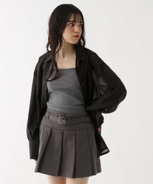 GLOBAL WORK（グローバルワーク）の「ルーズシャツ＊キャミSET/AND YUA ANY/284512（シャツ/ブラウス・キッズ・ブラック/アイボリー/サックスブルー・FREE）」の7枚目の写真