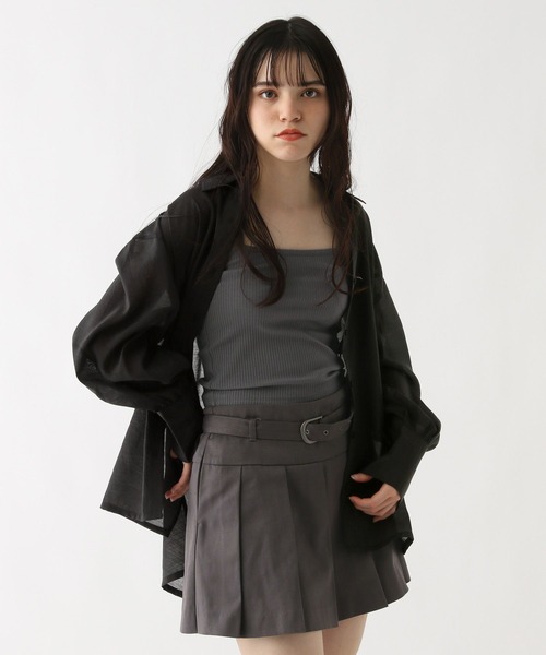 GLOBAL WORK（グローバルワーク）の「ルーズシャツ＊キャミSET/AND YUA ANY/284512（シャツ/ブラウス・キッズ・ブラック/アイボリー/サックスブルー・FREE）」の5枚目の写真