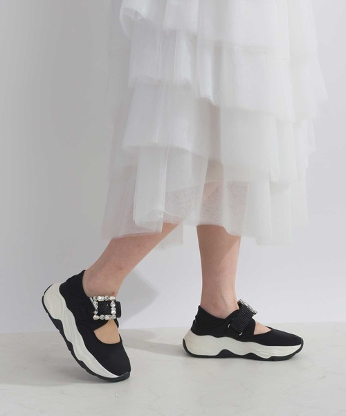 PICCIN PERLA（ピッチンペルラ）の「ティアードチュールダンボールワンピース（ワンピース・レディース・オフホワイト/ブラック・M）」の6枚目の写真