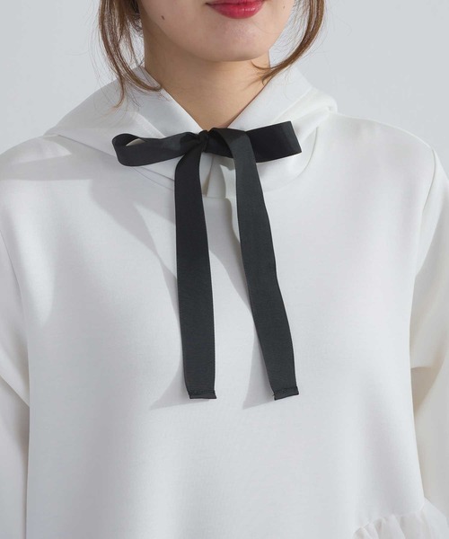 PICCIN PERLA（ピッチンペルラ）の「ティアードチュールダンボールワンピース（ワンピース・レディース・オフホワイト/ブラック・M）」の3枚目の写真