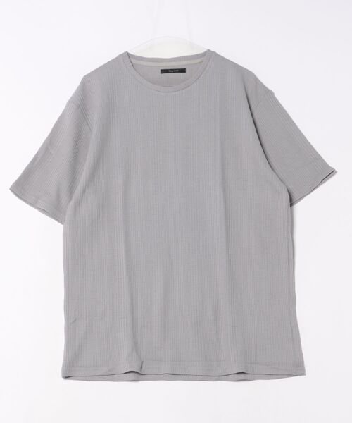 Bling Leads（ブリングリーズ）の「【RS】【Bling leads】S/S ワッフルクルーネックTシャツ（Tシャツ/カットソー・メンズ・グレー・LARGE）」の4枚目の写真