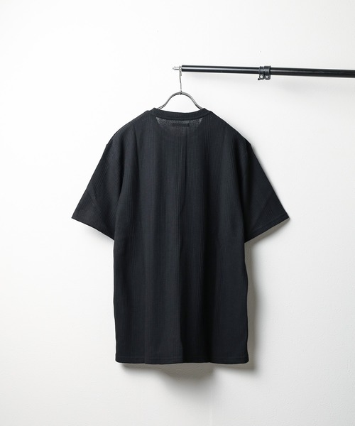 Bling Leads（ブリングリーズ）の「【RS】【Bling leads】S/S ワッフルクルーネックTシャツ（Tシャツ/カットソー・メンズ・グレー・LARGE）」の5枚目の写真