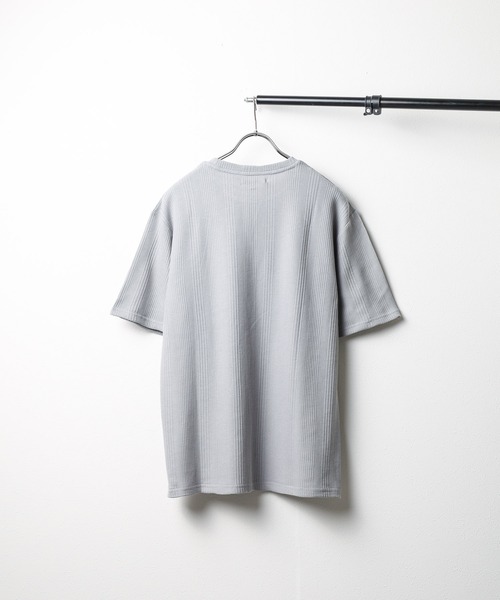 Bling Leads（ブリングリーズ）の「【RS】【Bling leads】S/S ワッフルクルーネックTシャツ（Tシャツ/カットソー・メンズ・グレー・LARGE）」の6枚目の写真