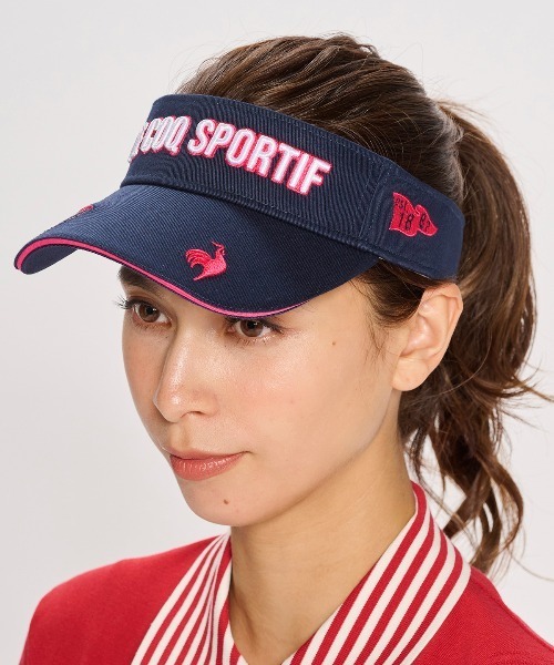 le coq sportif GOLF(ルコックスポルティフゴルフ)の「【le coq sportif GOLF】定番ロゴサンバイザーゴルフキャップ(サンバイザー・レディース・ブラック/ネイビー系1/ピンク/ホワイト/ベージュ/ネイビー/ホワイト系その他/サックスブルー・F)」の7枚目の写真