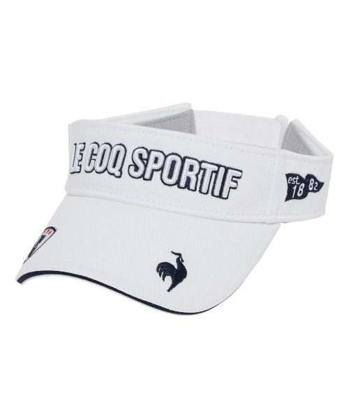le coq sportif GOLF(ルコックスポルティフゴルフ)の「【le coq sportif GOLF】定番ロゴサンバイザーゴルフキャップ(サンバイザー・レディース・ブラック/ネイビー系1/ピンク/ホワイト/ベージュ/ネイビー/ホワイト系その他/サックスブルー・F)」の3枚目の写真