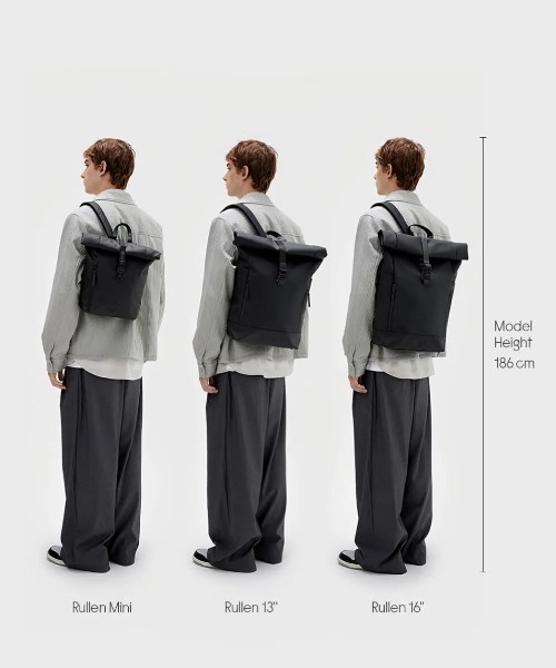 GASTON LUGA（ガストンルーガ）の「GASTON LUGA/ガストンルーガ/RULLEN 16" (ルーレン16")（バックパック/リュック・メンズ・グレー/ブラック/オリーブ系・F）」の21枚目の写真
