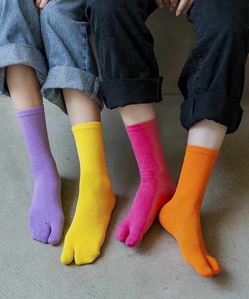 SVEC（シュベック）の「カラーリング 足袋 リブソックス（ソックス/靴下・レディース・グリーン系その他/イエロー/オレンジ/ブルー系その他/ラベンダー/ピンク/ホワイト/ピンク系その他/ブラック/ブルー系その他2/ターコイズブルー・FREE）」の12枚目の写真