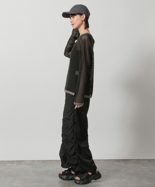 LAKOLE（ラコレ）の「ラグランメッシュプルオーバー長袖 / 322600（Tシャツ/カットソー・レディース・イエロー/アイボリー/ブラック・FREE）」の5枚目の写真