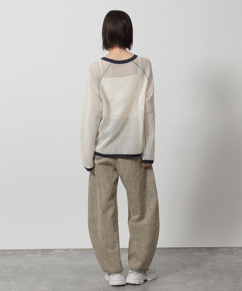 LAKOLE（ラコレ）の「ラグランメッシュプルオーバー長袖 / 322600（Tシャツ/カットソー・レディース・イエロー/アイボリー/ブラック・FREE）」の11枚目の写真