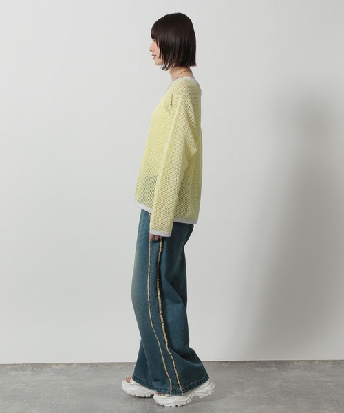 LAKOLE（ラコレ）の「ラグランメッシュプルオーバー長袖 / 322600（Tシャツ/カットソー・レディース・イエロー/アイボリー/ブラック・FREE）」の15枚目の写真