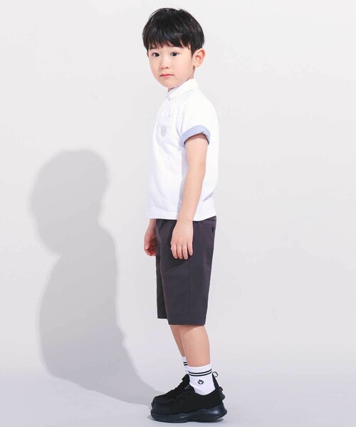 BeBe（ベベ）の「カノコエンブレム刺しゅう半袖ポロシャツ(80~150cm)（ポロシャツ・キッズ・ホワイト/ネイビー・120cm/130cm/110cm/150cm/100cm/140cm）」の5枚目の写真