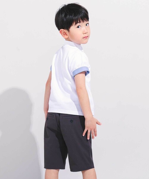 BeBe（ベベ）の「カノコエンブレム刺しゅう半袖ポロシャツ(80~150cm)（ポロシャツ・キッズ・ホワイト/ネイビー・120cm/130cm/110cm/150cm/100cm/140cm）」の6枚目の写真