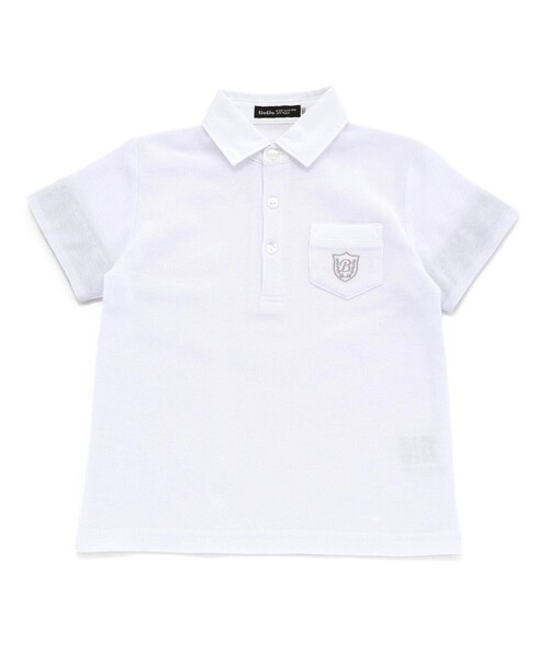 BeBe（ベベ）の「カノコエンブレム刺しゅう半袖ポロシャツ(80~150cm)（ポロシャツ・キッズ・ホワイト/ネイビー・120cm/130cm/110cm/150cm/100cm/140cm）」の7枚目の写真