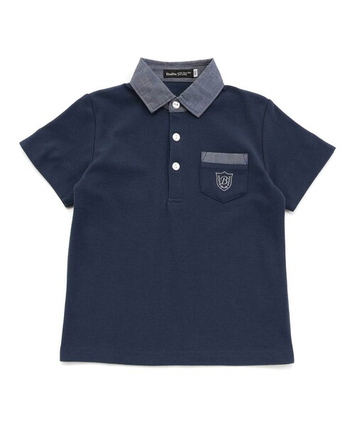 BeBe（ベベ）の「カノコエンブレム刺しゅう半袖ポロシャツ(80~150cm)（ポロシャツ・キッズ・ホワイト/ネイビー・120cm/130cm/110cm/150cm/100cm/140cm）」の10枚目の写真