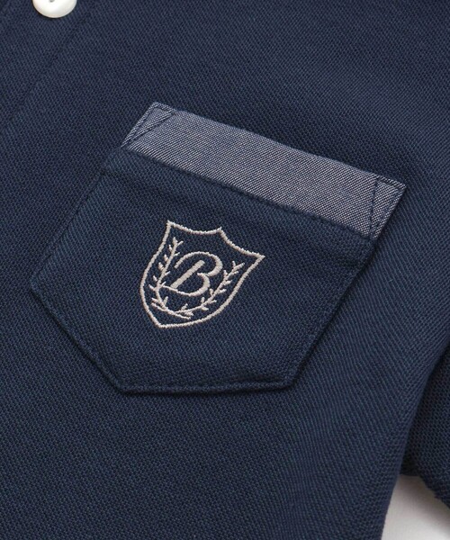 BeBe（ベベ）の「カノコエンブレム刺しゅう半袖ポロシャツ(80~150cm)（ポロシャツ・キッズ・ホワイト/ネイビー・120cm/130cm/110cm/150cm/100cm/140cm）」の13枚目の写真