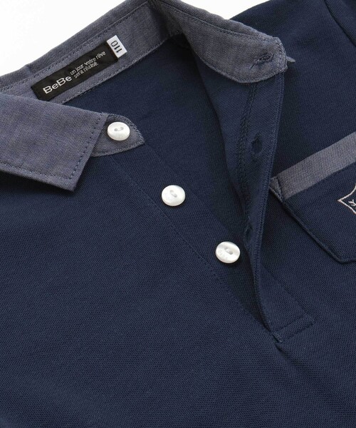 BeBe（ベベ）の「カノコエンブレム刺しゅう半袖ポロシャツ(80~150cm)（ポロシャツ・キッズ・ホワイト/ネイビー・120cm/130cm/110cm/150cm/100cm/140cm）」の17枚目の写真