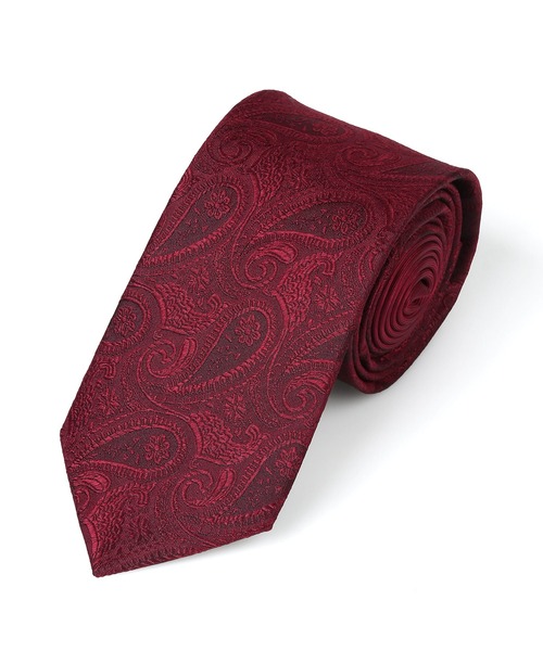 The DUFFER of ST.GEORGE（ザダファーオブセントジョージ）の「DUFFER ORIGINAL PAISLEY×SOLID TIE：DUFFERオリジナル ペイズリータイ（ネクタイ・メンズ・ネイビー/バーガンディー/グレー・F）」の6枚目の写真