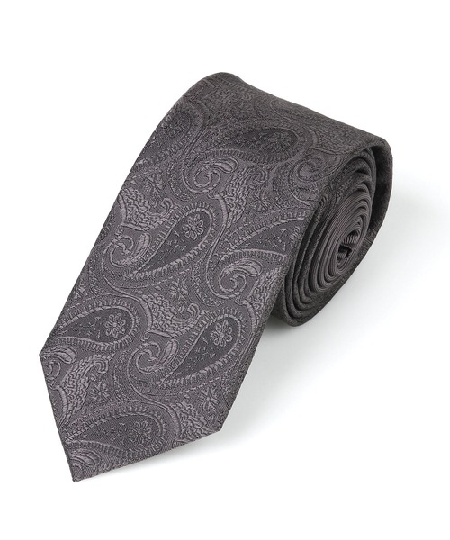 The DUFFER of ST.GEORGE（ザダファーオブセントジョージ）の「DUFFER ORIGINAL PAISLEY×SOLID TIE：DUFFERオリジナル ペイズリータイ（ネクタイ・メンズ・ネイビー/バーガンディー/グレー・F）」の8枚目の写真