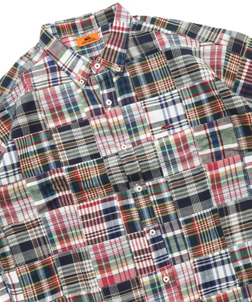 KRIFF MAYER(クリフメイヤー)の「【綿100%】パッチワークリラックスシャツ(シャツ/ブラウス・メンズ・レッド/グリーン/ネイビー/オフホワイト・MEDIUM/LARGE/X-LARGE)」の3枚目の写真