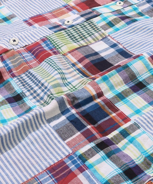 KRIFF MAYER(クリフメイヤー)の「【綿100%】パッチワークリラックスシャツ(シャツ/ブラウス・メンズ・レッド/グリーン/ネイビー/オフホワイト・MEDIUM/LARGE/X-LARGE)」の10枚目の写真