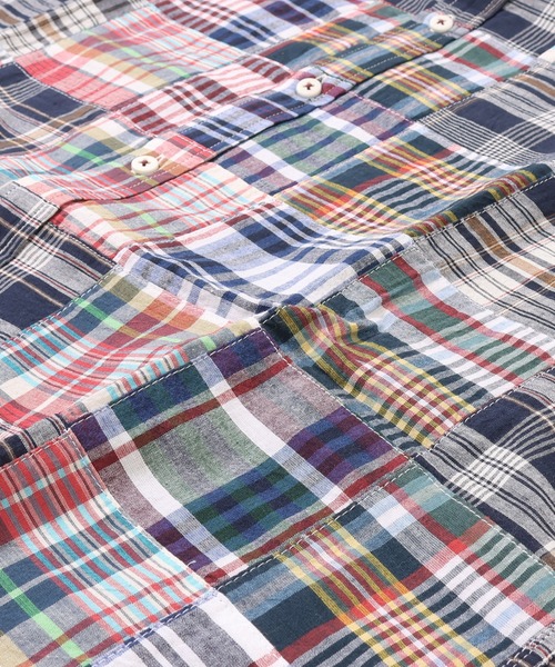 KRIFF MAYER(クリフメイヤー)の「【綿100%】パッチワークリラックスシャツ(シャツ/ブラウス・メンズ・レッド/グリーン/ネイビー/オフホワイト・MEDIUM/LARGE/X-LARGE)」の12枚目の写真