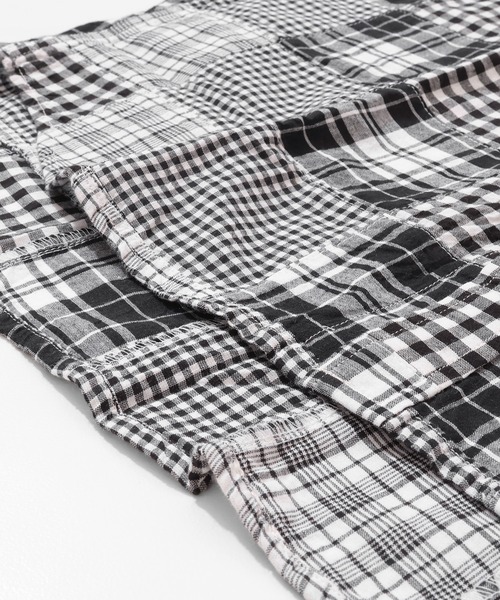 KRIFF MAYER(クリフメイヤー)の「【綿100%】パッチワークリラックスシャツ(シャツ/ブラウス・メンズ・レッド/グリーン/ネイビー/オフホワイト・MEDIUM/LARGE/X-LARGE)」の15枚目の写真