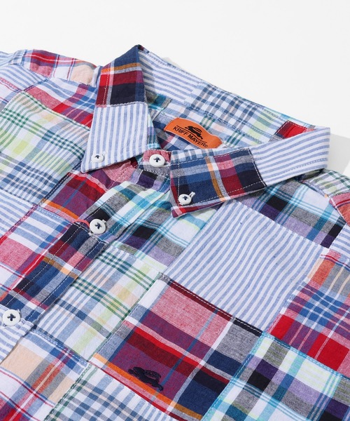 KRIFF MAYER(クリフメイヤー)の「【綿100%】パッチワークリラックスシャツ(シャツ/ブラウス・メンズ・レッド/グリーン/ネイビー/オフホワイト・MEDIUM/LARGE/X-LARGE)」の16枚目の写真