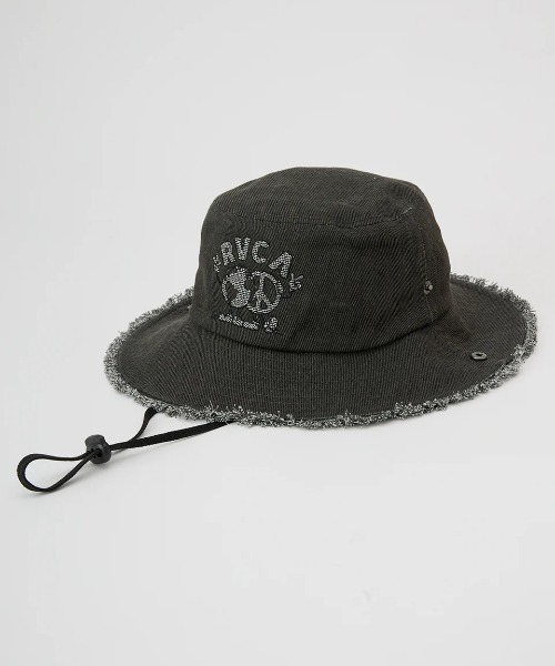RVCA(ルーカ)の「RVCA メンズ RVCA UNITED SAFARI HAT ハット 【2025年春夏モデル】/ルーカイラスト刺繍ハット(ハット・メンズ・サンドベージュ/ブラック/パープル系その他・FREE)」の1枚目の写真